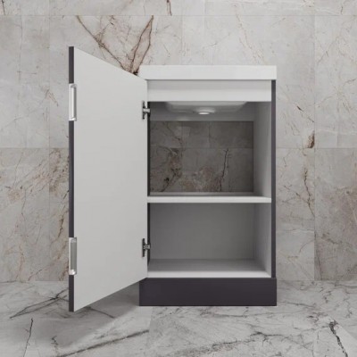 Тумба с раковиной Style Line Моно 50, напольная, графит нубук-3