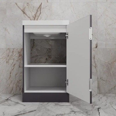 Тумба с раковиной Style Line Моно 50, напольная, графит нубук-4