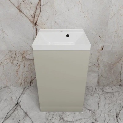 Тумба с раковиной Style Line Моно 50, напольная, санд серая галька-2