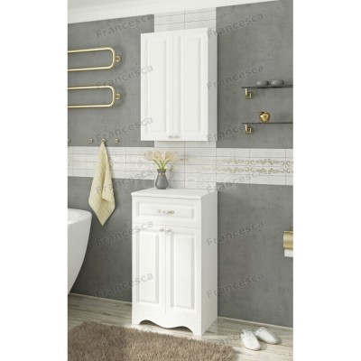 Шкаф навесной Francesca Империя 50 белый, с подсветкой-3