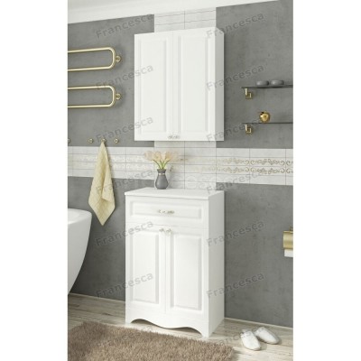 Шкаф навесной Francesca Империя 60 белый, с подсветкой-3