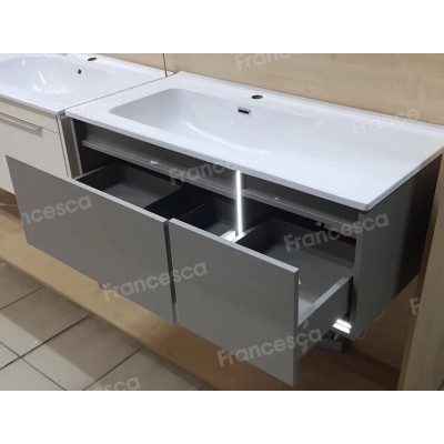 Тумба с раковиной Francesca Avanti Panda 100, DR-02-100, подвесная, с подсветкой, серая-1