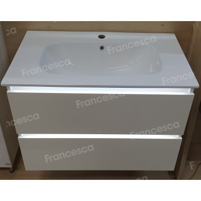 Тумба с раковиной Francesca Avanti Panda 80, DR-03B-80, подвесная, с подсветкой, бежевая-1