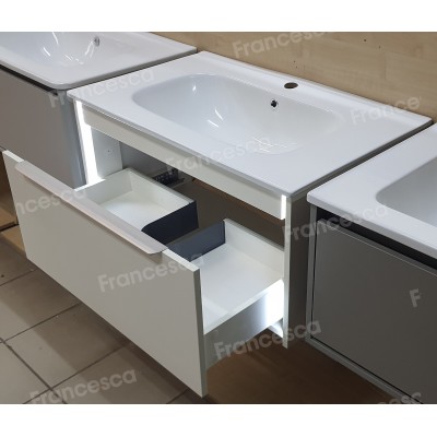 Тумба с раковиной Francesca Avanti Panda 80, DR-05-80, подвесная, бежевая, с подсветкой-1