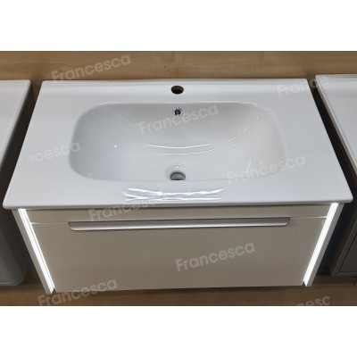 Тумба с раковиной Francesca Avanti Panda 80, DR-05-80, подвесная, бежевая, с подсветкой-3