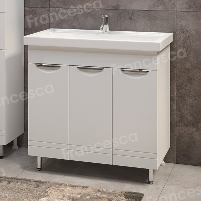 Тумба с раковиной Francesca Доминго 80 3 двери, с подсветкой (ум. Фостер 80)-2