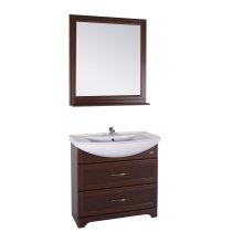 Комплект мебели для ванной ASB-Woodline Берта 85 массив ясеня