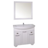 Комплект мебели для ванной ASB-Woodline Бергамо 85 массив ясеня Комплект мебели для ванной ASB-Woodline Бергамо 85 массив ясеня