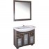 Комплект мебели для ванной ASB-Woodline Бергамо 85 массив ясеня (витраж)--small-5