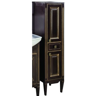 Шкаф-Пенал для ванной комнаты ASB-Woodline Модена 35 массив ясеня-3