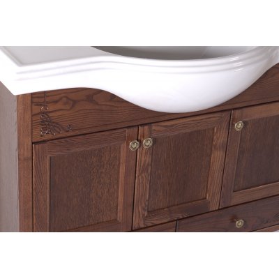 Комплект мебели для ванной ASB-Woodline Салерно 105 массив ясеня-3