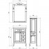 Комплект мебели для ванной ASB-Woodline Флоренция Квадро 60 массив ясеня--small-2