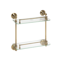 Полочка стеклянная двойная BEMETA RETRO 144301122 Хром Полочка стеклянная двойная BEMETA RETRO 144301122 Хром