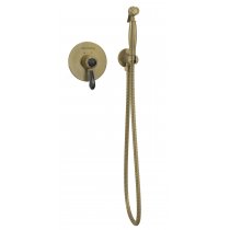 Смеситель с гигиеническим набором Bennberg 18KR717 Бронза с черным кристалом Смеситель с гигиеническим набором Bennberg 18KR717 Бронза с черным кристалом