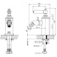 Смеситель Bravat Art F375109C для биде