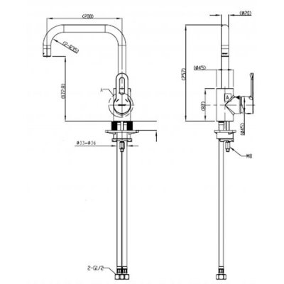 Смеситель Bravat Stream-D F737163C-2 для кухни-1