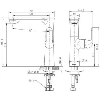 Смеситель Bravat Flow F171105C-A для кухни-1