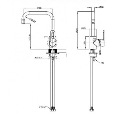 Смеситель Bravat Stream-D F737163C для кухни-1