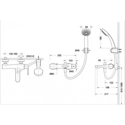 Смеситель Bravat Flow F671105C-B для ванны-1