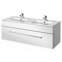 Тумба с раковиной для ванной Dreja Aston 120 S белый глянец