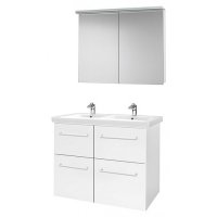 Комплект мебели для ванной Dreja Big Inn 125 S белый глянец