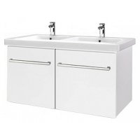 Тумба с раковиной для ванной Dreja Inn 125 S белый глянец