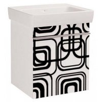 Тумба с раковиной для ванной Dreja Vision 55 геометрия