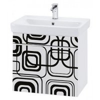 Тумба с раковиной для ванной Dreja Vision 60 геометрия