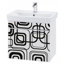 Тумба с раковиной для ванной Dreja Vision 60 геометрия