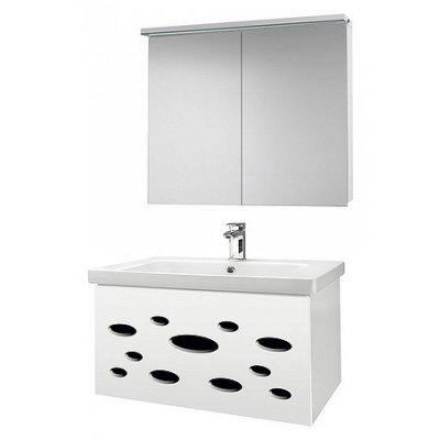 Комплект мебели для ванной Dreja Vitta 90 белый глянец