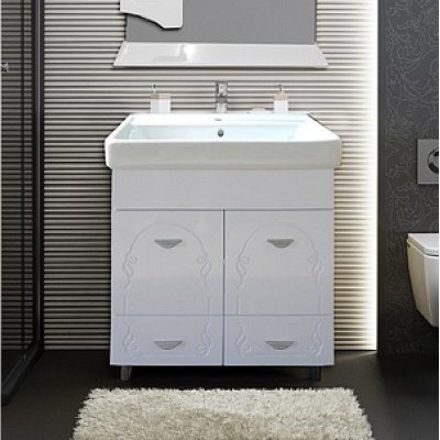 Комплект мебели для ванной Ferrara Квадро 60 (2 ящика)-1
