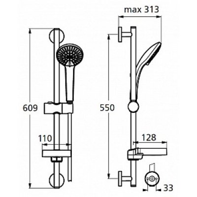 Душевой гарнитур Ideal Standard IdealRain B9415AA-1