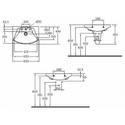 Раковина Ideal Standard Motion W890001 (65 см)-1
