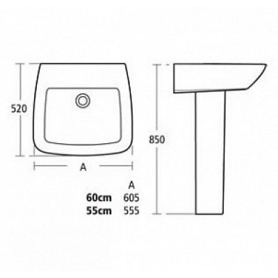 Раковина Ideal Standard Ventuno T043201 (60 см)-4