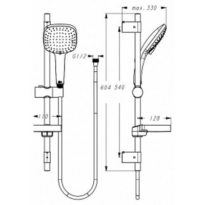 Душевой гарнитур Ideal Standard IdealRain Cube B0006AA-1