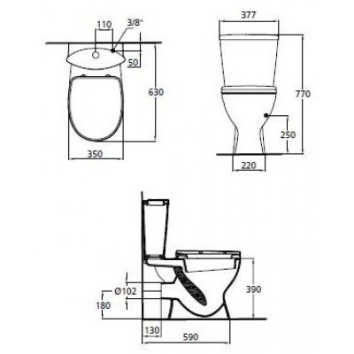 Унитаз-компакт Ideal Standard Oceane Junior W904401-1