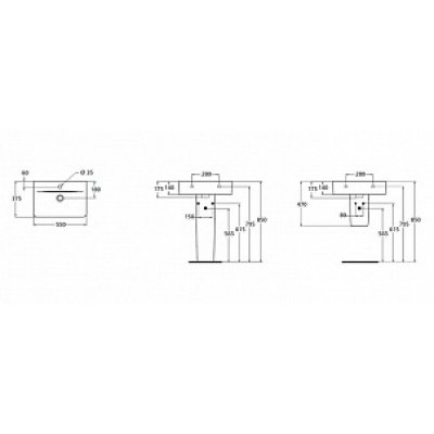 Раковина Ideal Standard Connect Cube E788601 (55 см)-4