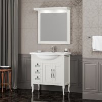 Комплект мебели для ванной Opadiris Мираж 80 слоновая кость