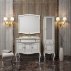 Комплект мебели для ванной Opadiris Лаура 100 белая с патиной со столешницей-small