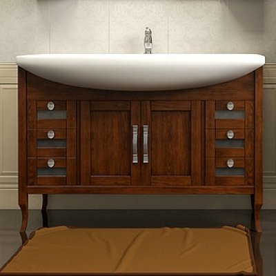 Комплект мебели для ванной Opadiris Мираж 120 светлый орех-6