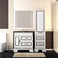 Комплект мебели для ванной Opadiris Оникс 80 серебряная патина