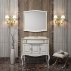 Комплект мебели для ванной Opadiris Лаура 100 белая с патиной-small