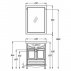 Комплект мебели для ванной Opadiris Омега 65--small-3