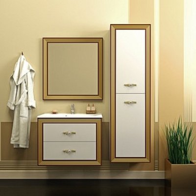 Комплект мебели для ванной Opadiris Карат 80 золотая патина-4