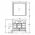 Комплект мебели для ванной Opadiris Омега 95--small-3
