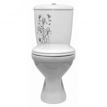 Унитаз-компакт Оскольская керамика Суперкомпакт декор цветы Унитаз-компакт Оскольская керамика Суперкомпакт декор цветы