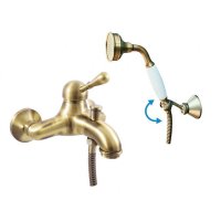 Смеситель для ванны Rav Slezak Labe Mosaz L054.5/2SM с душем