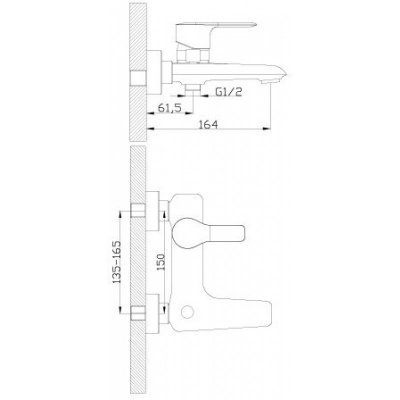 Смеситель Rossinka V35-31 для ванны-1