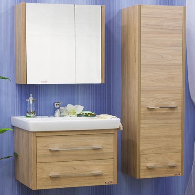 Комплект мебели для ванной Sanflor Ларго 80 подвесной-1