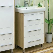 Тумба с раковиной для ванной Sanflor Ларго 60 белая